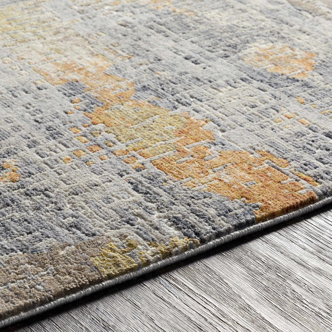 Ludington Modern Abstract Design Gray And Yellow Area Rug - The Rug Decor