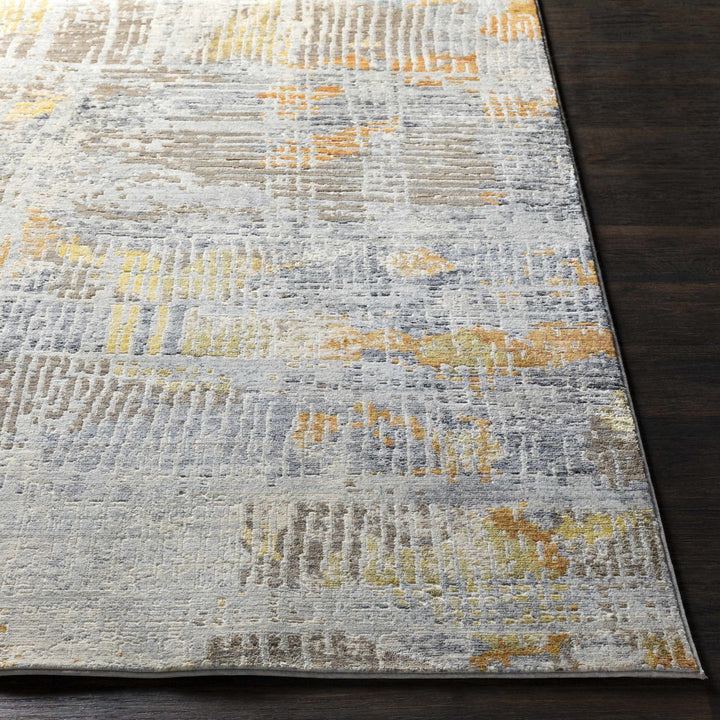 Ludington Modern Abstract Design Gray And Yellow Area Rug - The Rug Decor