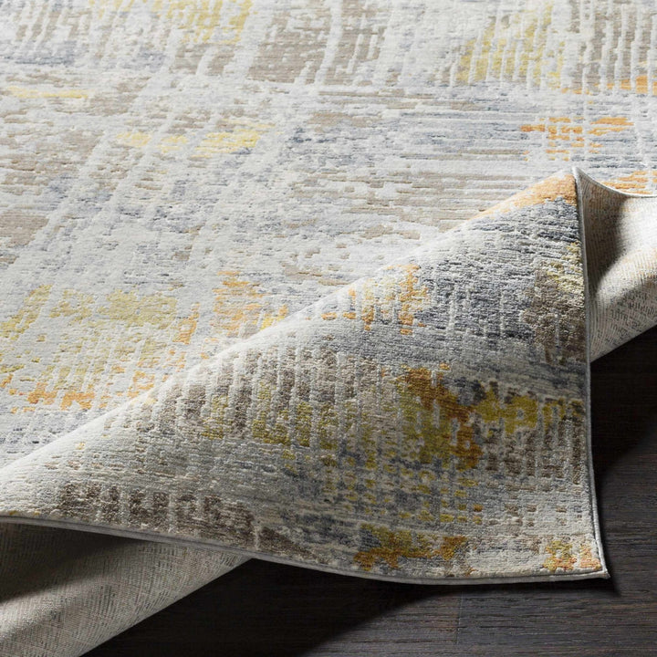 Ludington Modern Abstract Design Gray And Yellow Area Rug - The Rug Decor