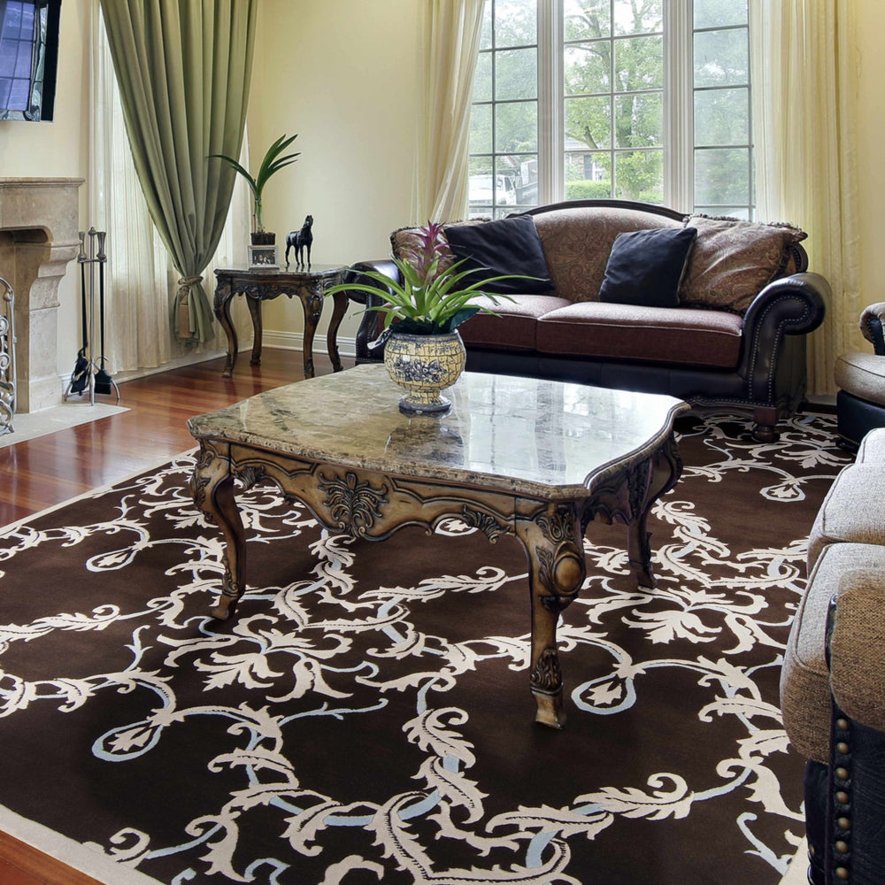 Ludlam Contemporary Brown And Gray Area Rug - The Rug Decor