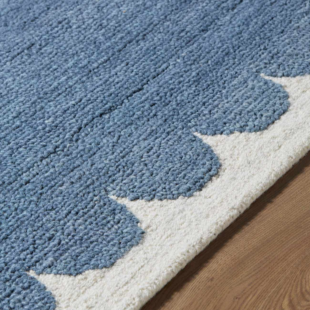 Lukamu Modern Style Blue Hand Tufted Wool Area Rug - The Rug Decor
