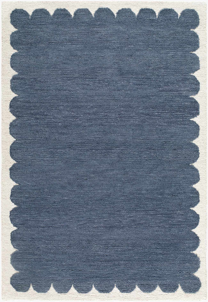 Lukamu Modern Style Blue Hand Tufted Wool Area Rug - The Rug Decor