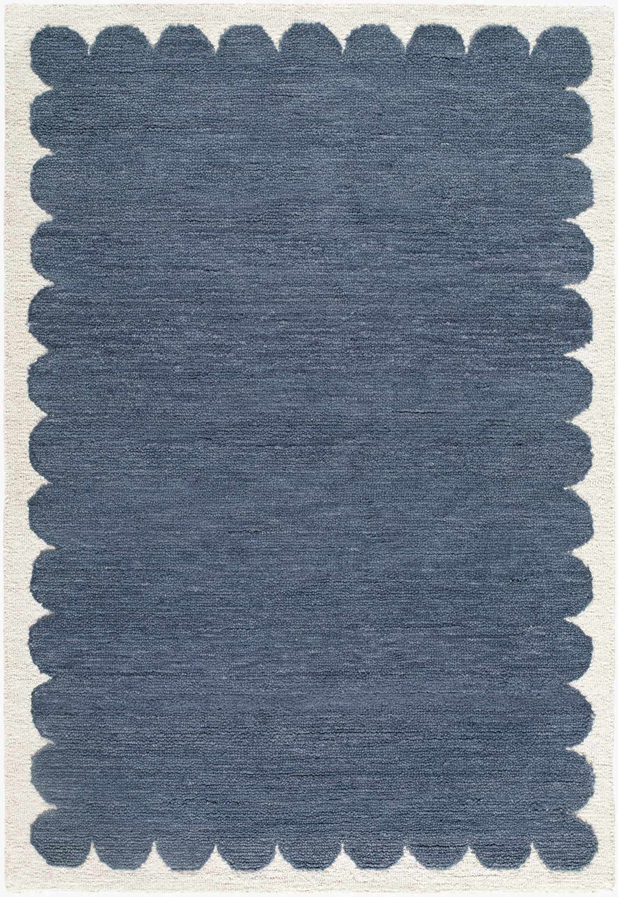Lukamu Modern Style Blue Hand Tufted Wool Area Rug - The Rug Decor