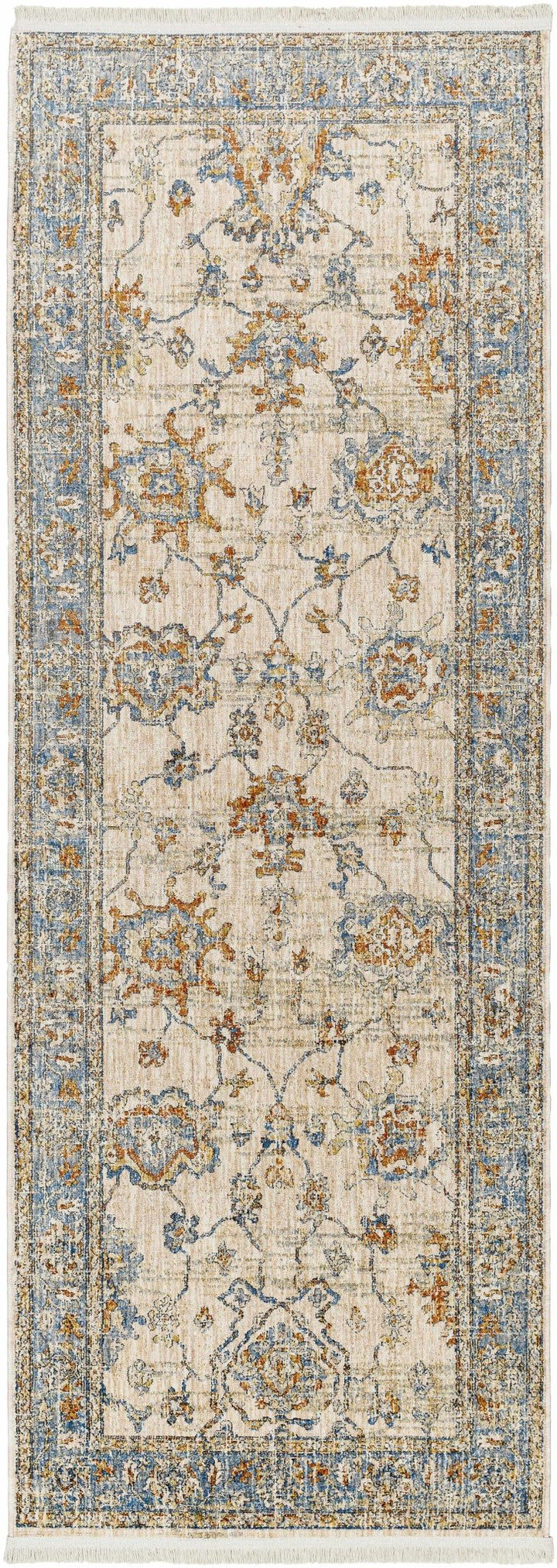 Luma Traditional Design Beige & Blue Area Rug - The Rug Decor