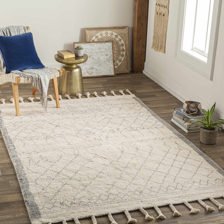 Luncarty Modern Geometrical Design Ivory Hand Woven Area Rug - The Rug Decor
