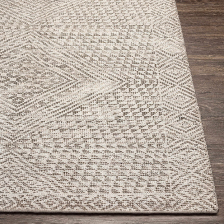 Lusacan Modern Geometrical Ivory Hand Knotted Area Rug - The Rug Decor