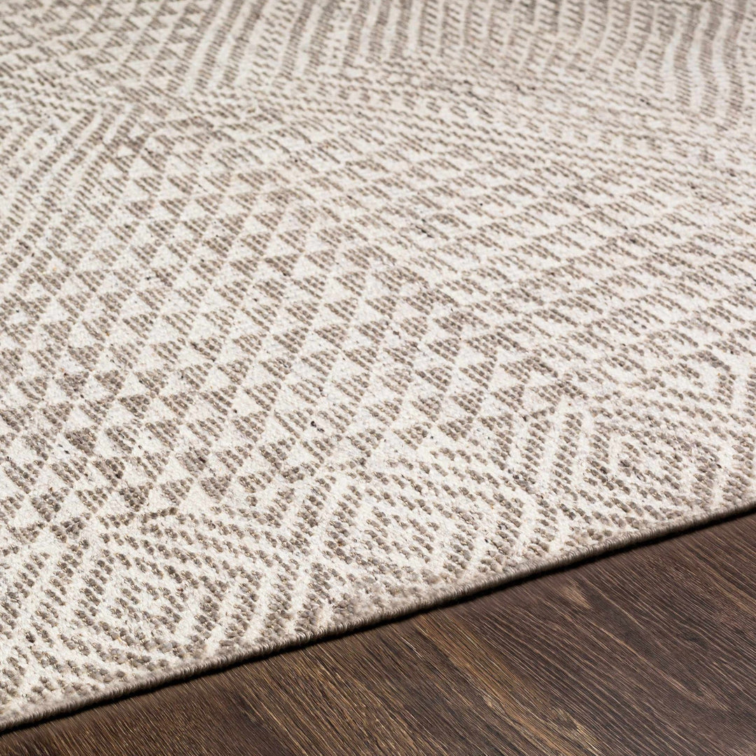 Lusacan Modern Geometrical Ivory Hand Knotted Area Rug - The Rug Decor