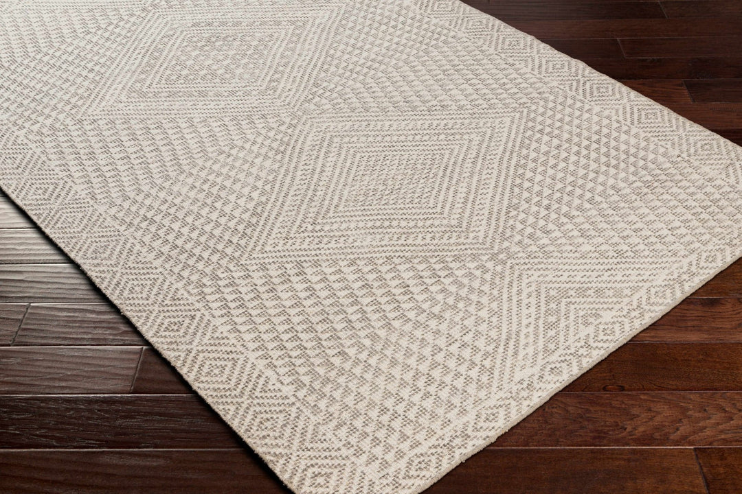 Lusacan Modern Geometrical Ivory Hand Knotted Area Rug - The Rug Decor