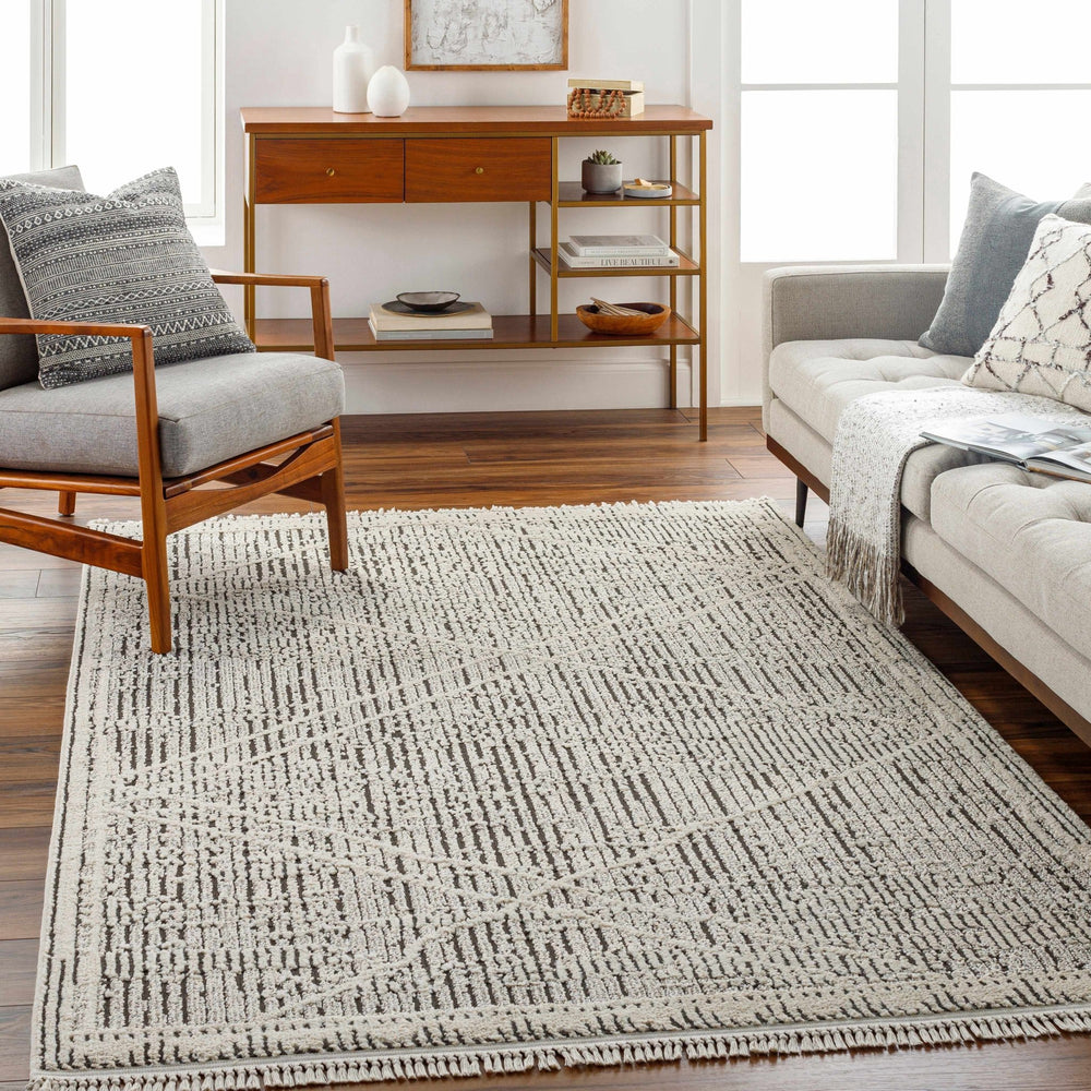 Luuk Beige And Gray Contemporary Style Area Rug - The Rug Decor