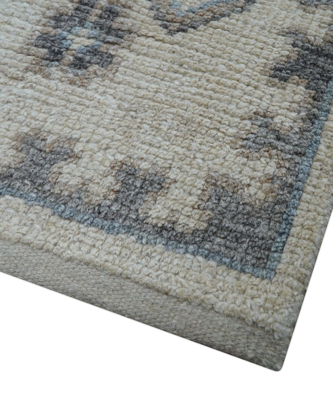 Luxe Custom Made Turkish Ivory Hand knotted Wool And Linen Blend Rug - The Rug Decor