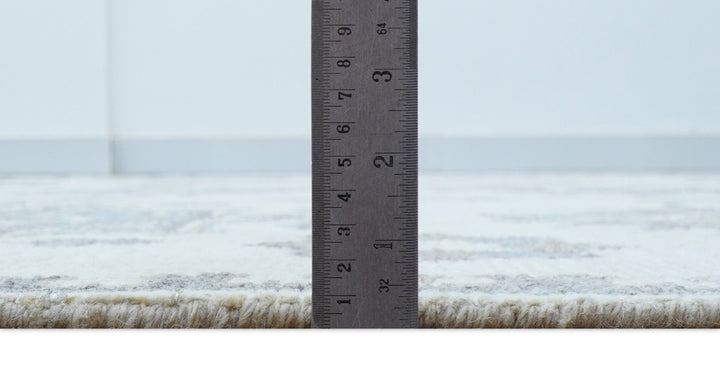 Luxe Custom Made Turkish Ivory Hand knotted Wool And Linen Blend Rug - The Rug Decor