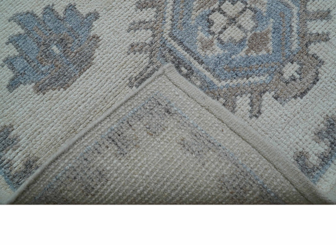 Luxe Custom Made Turkish Ivory Hand knotted Wool And Linen Blend Rug - The Rug Decor