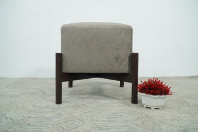 Luxury Velvet Handmade Slate Wooden Stool - The Rug Decor