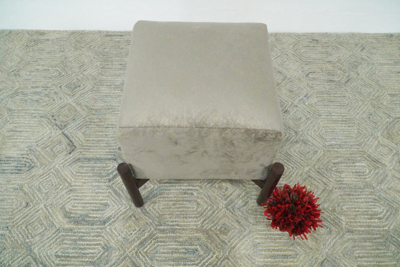 Luxury Velvet Handmade Slate Wooden Stool - The Rug Decor