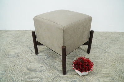 Luxury Velvet Handmade Slate Wooden Stool - The Rug Decor