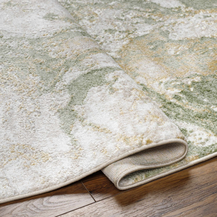 Liverpool Modern Abstract Design Green Area Rug