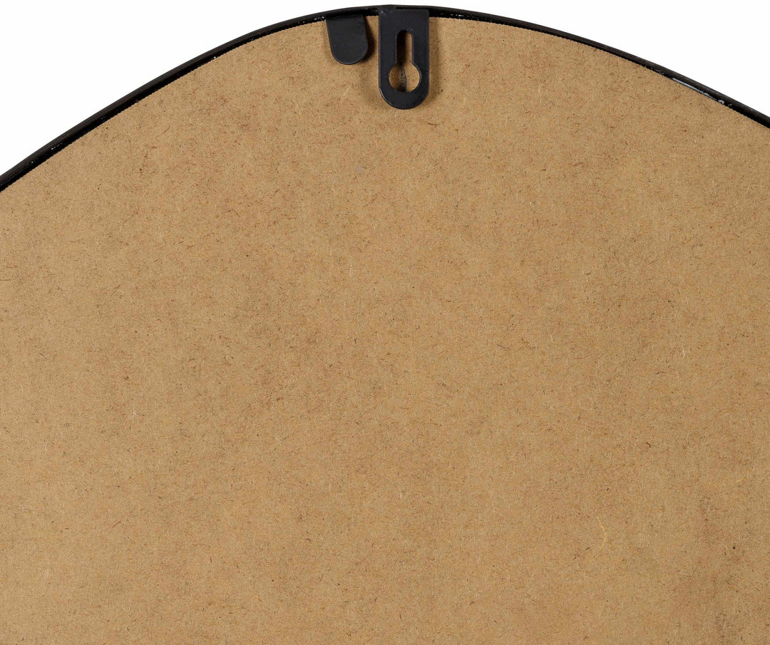 Lochovice Black Distressed Wood Wall Mirror – Iron Frame, 2 Sizes