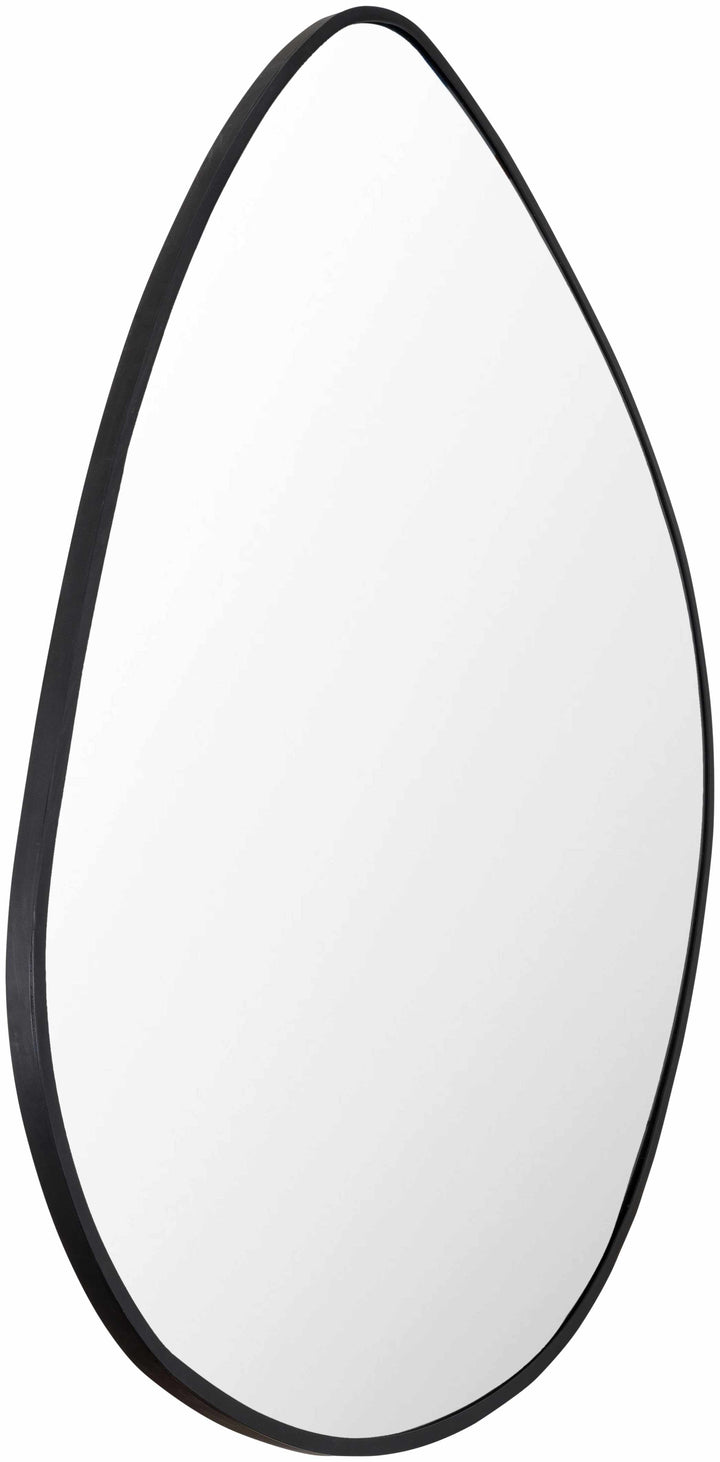 Lochovice Black Distressed Wood Wall Mirror – Iron Frame, 2 Sizes