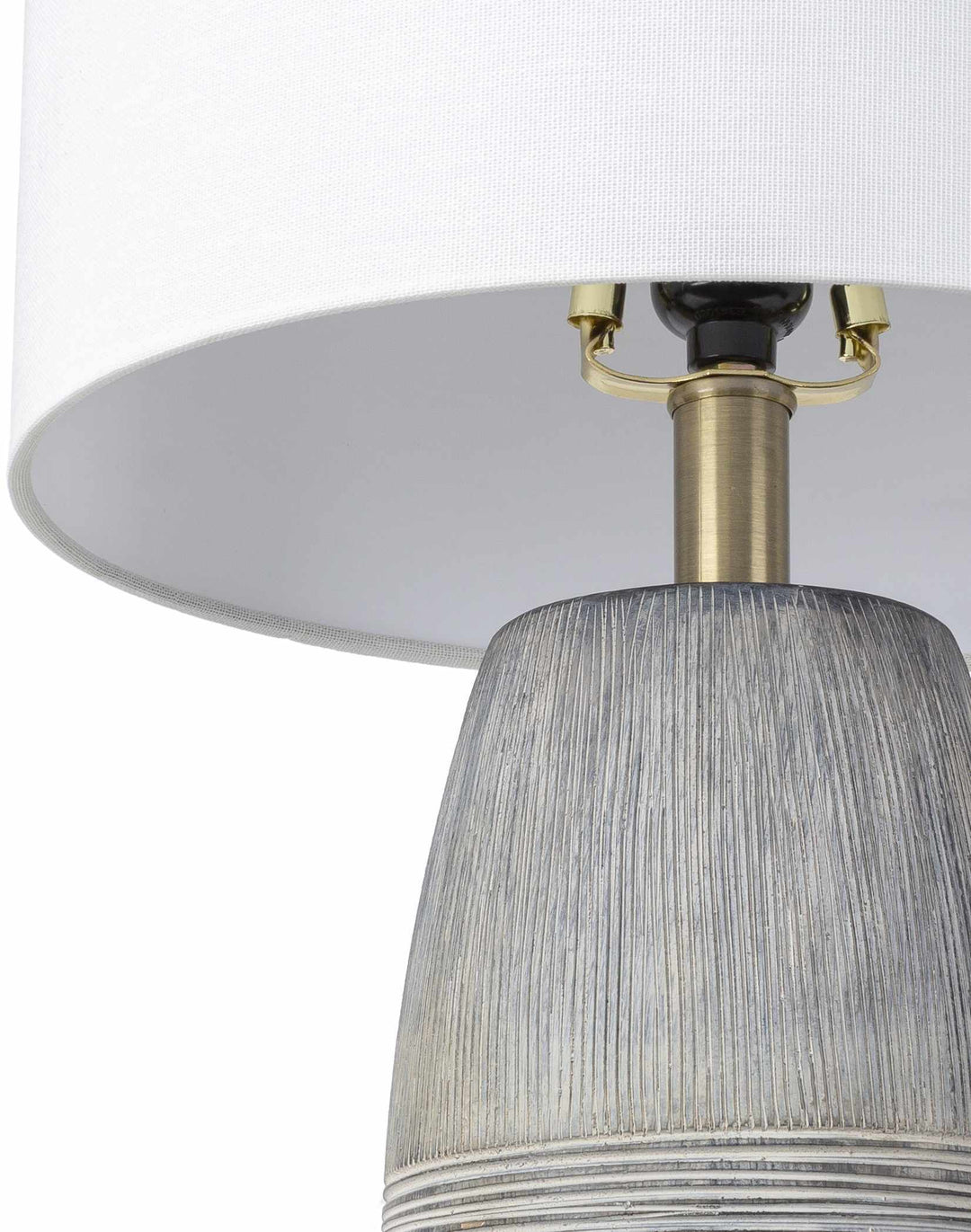 Mabayo Ribbed White Ceramic Table Lamp – Contemporary Accent Lighting