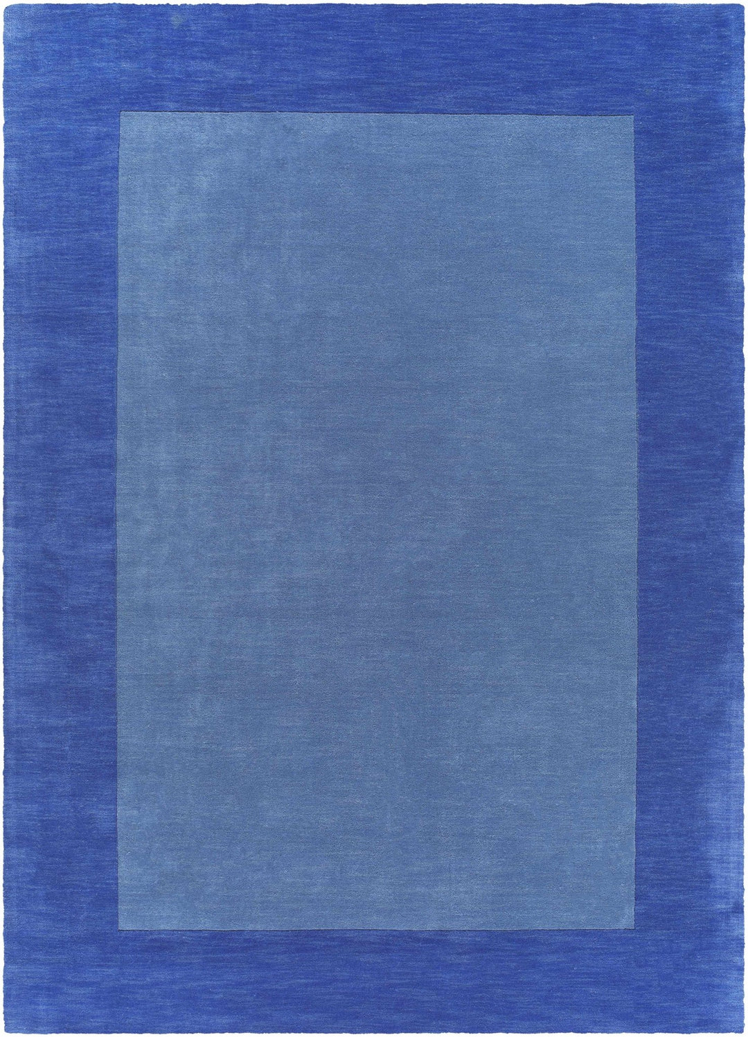 Macedon Modern Solid Blue Wool Rug - The Rug Decor