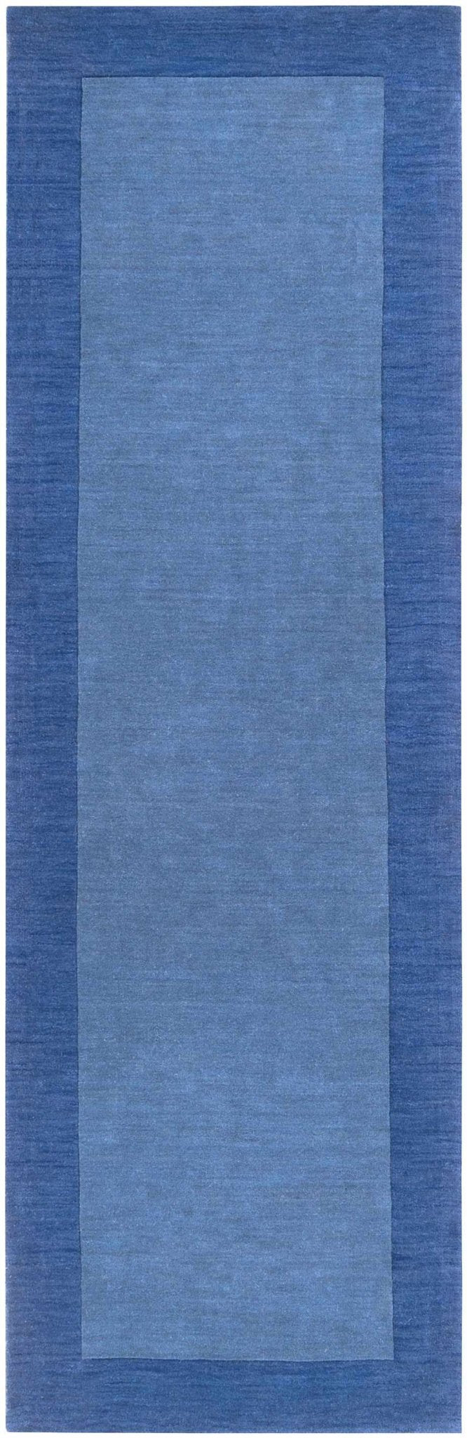 Macedon Modern Solid Blue Wool Rug - The Rug Decor