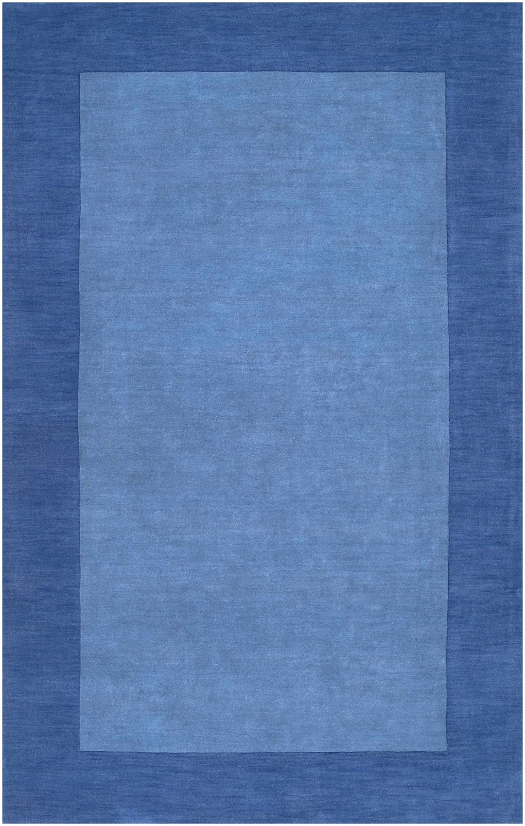 Macedon Modern Solid Blue Wool Rug - The Rug Decor