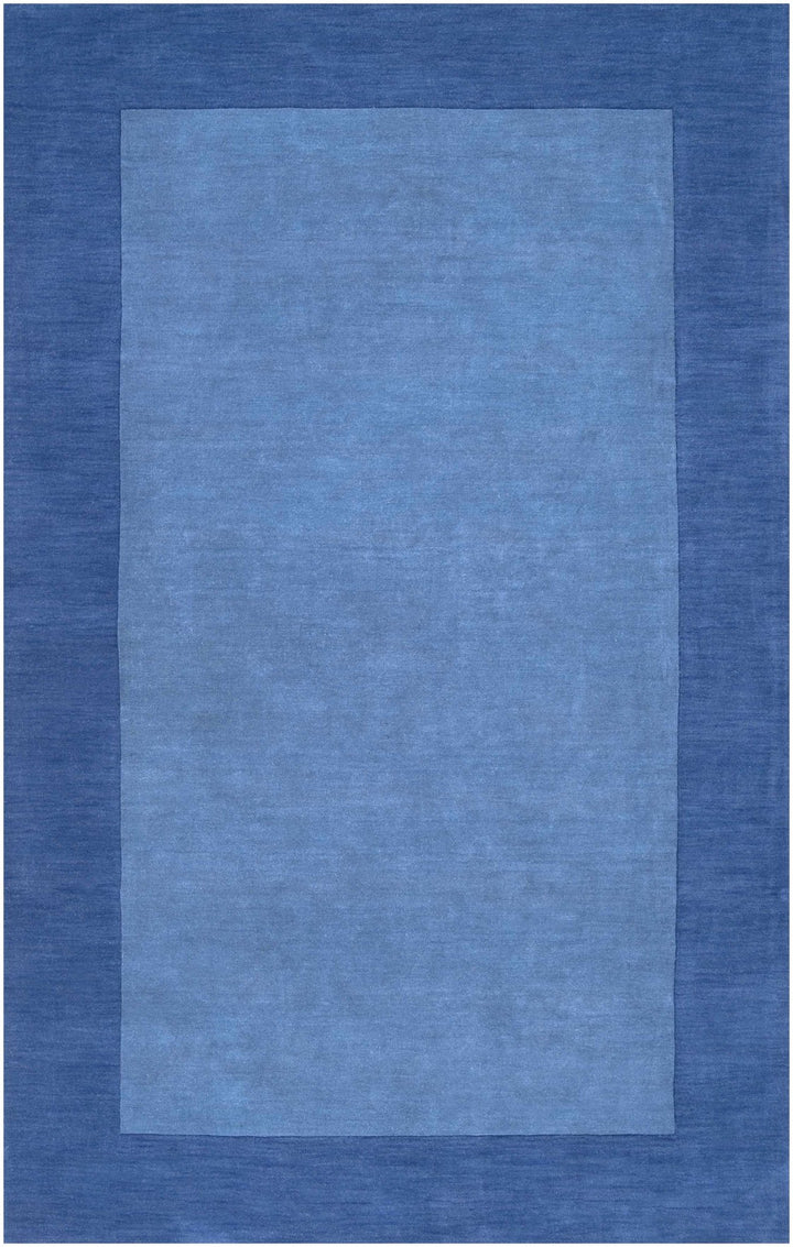Macedon Modern Solid Blue Wool Rug - The Rug Decor