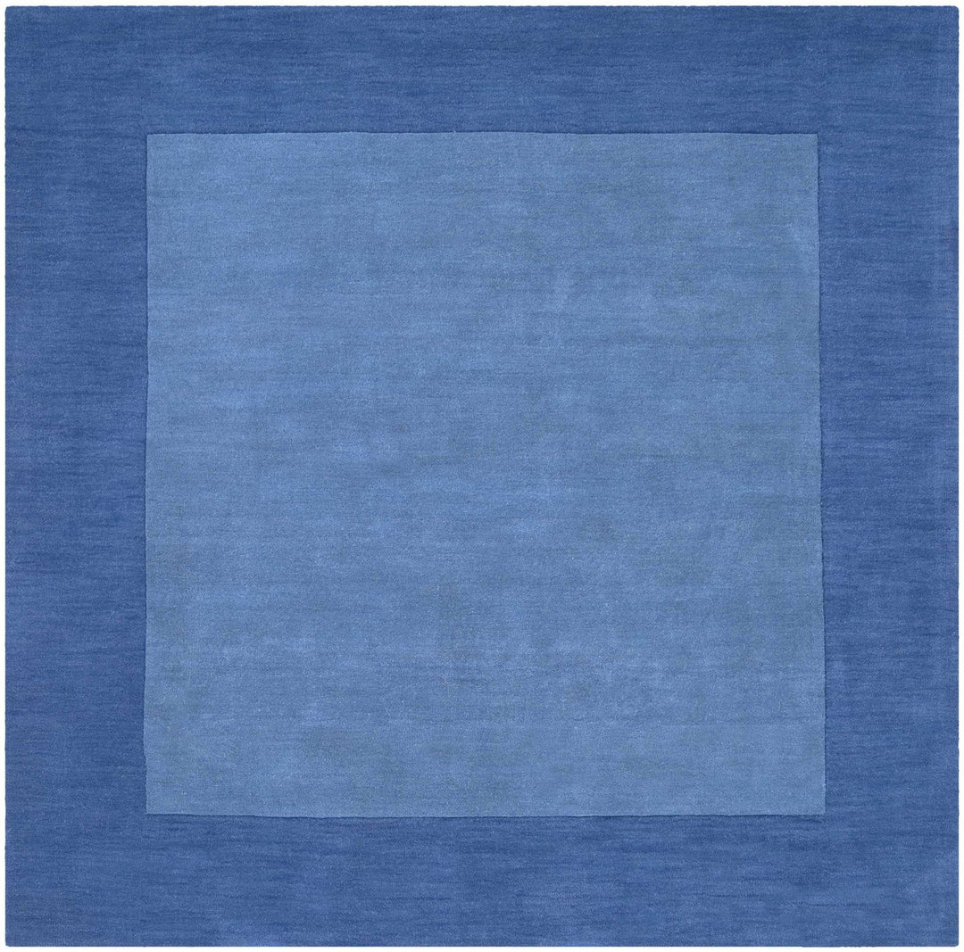 Macedon Modern Solid Blue Wool Rug - The Rug Decor