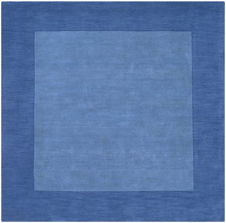 Macedon Modern Solid Blue Wool Rug - The Rug Decor