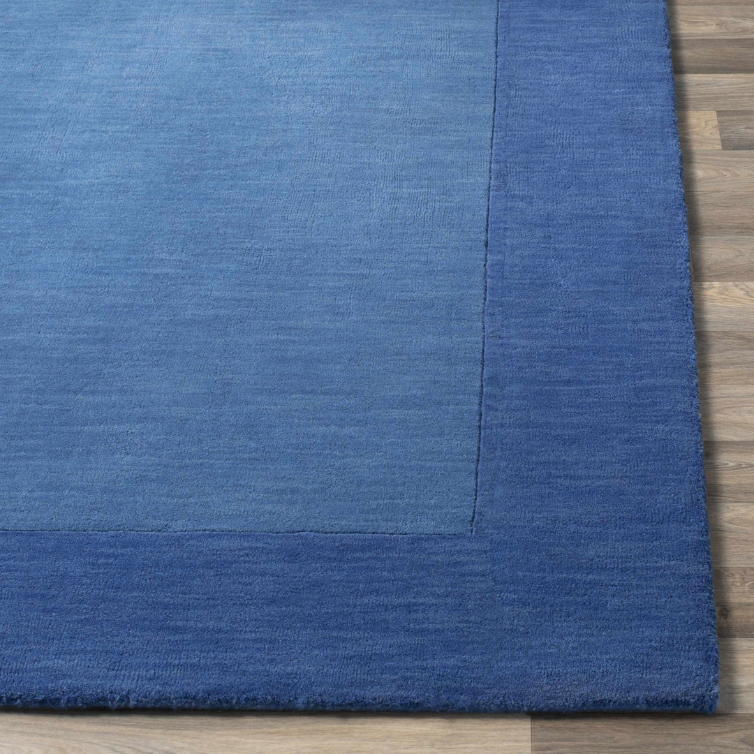 Macedon Modern Solid Blue Wool Rug - The Rug Decor