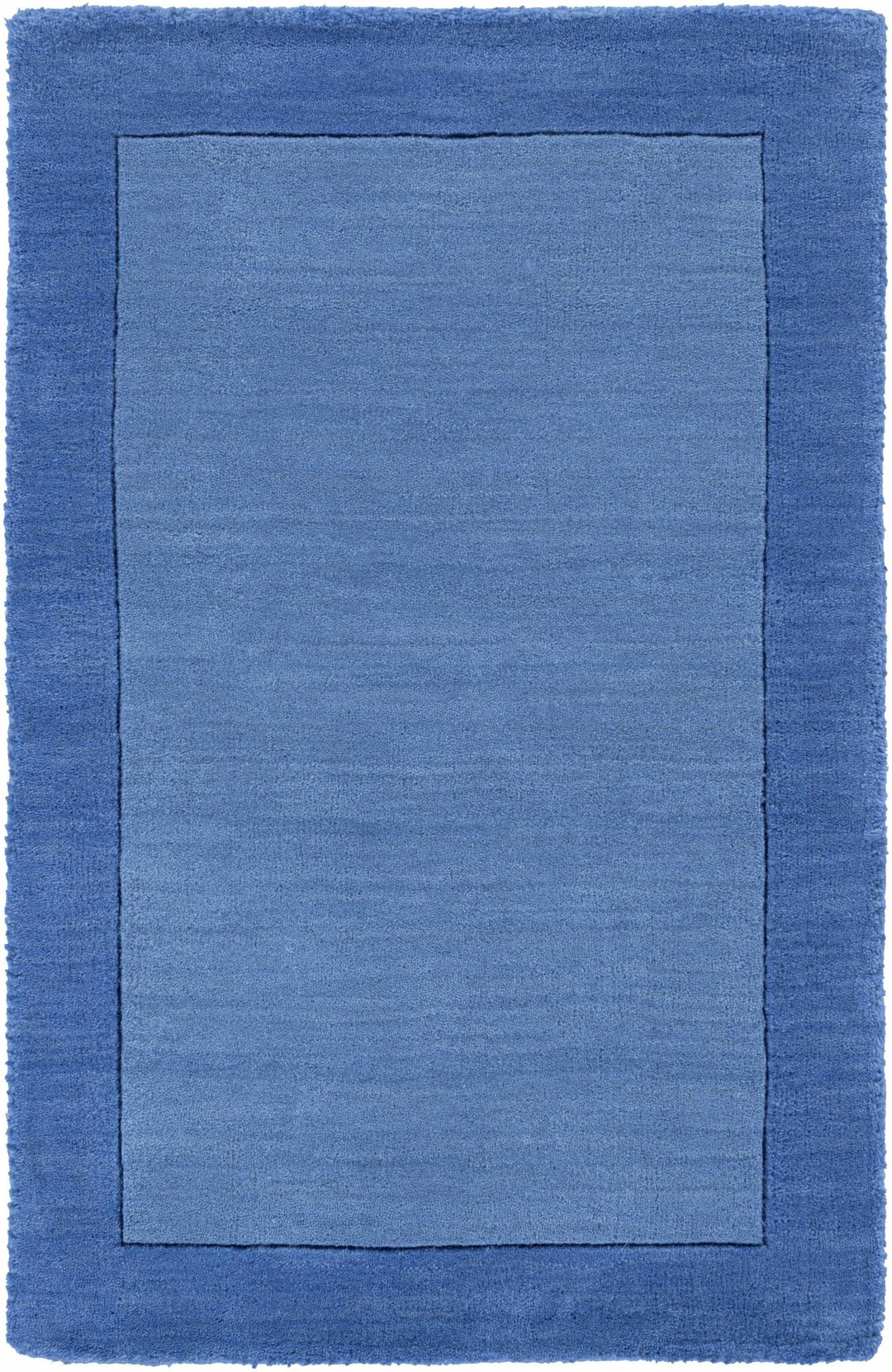 Macedon Modern Solid Blue Wool Rug - The Rug Decor