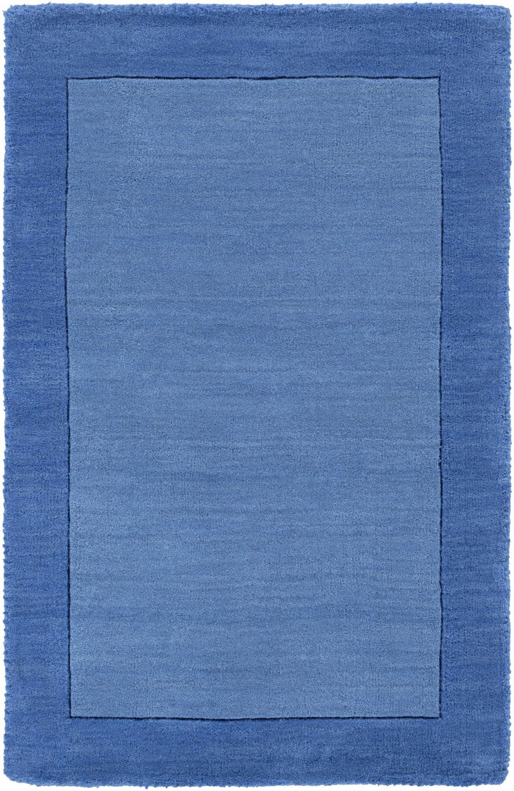 Macedon Modern Solid Blue Wool Rug - The Rug Decor