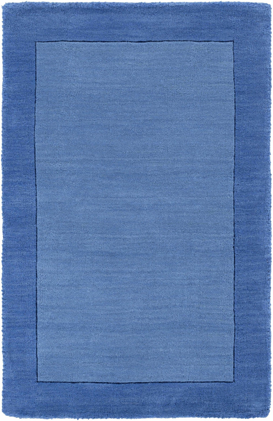 Macedon Modern Solid Blue Wool Rug - The Rug Decor
