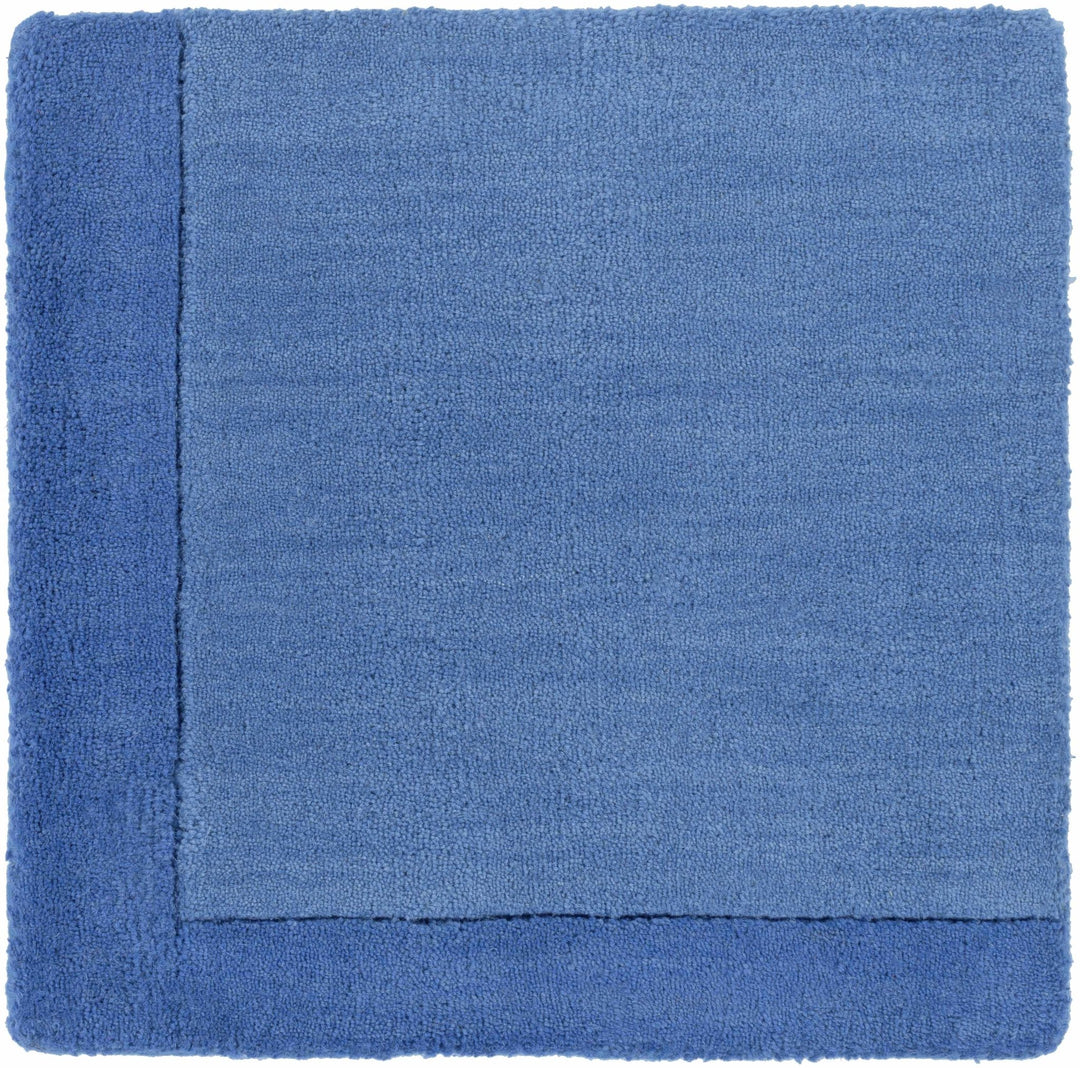 Macedon Modern Solid Blue Wool Rug - The Rug Decor