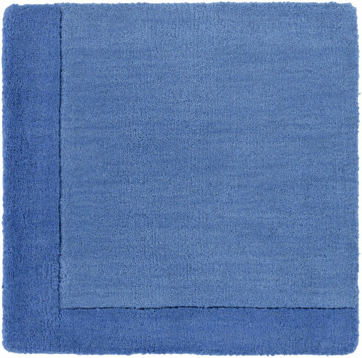 Macedon Modern Solid Blue Wool Rug - The Rug Decor