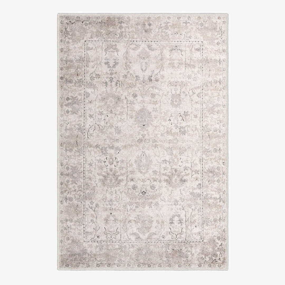 Machine Washable Ivory Traditional style Cotton Rug - The Rug Decor