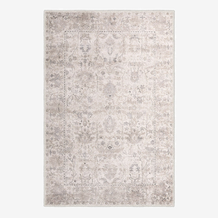 Machine Washable Ivory Traditional style Cotton Rug - The Rug Decor
