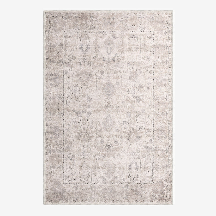 Machine Washable Ivory Traditional style Cotton Rug - The Rug Decor