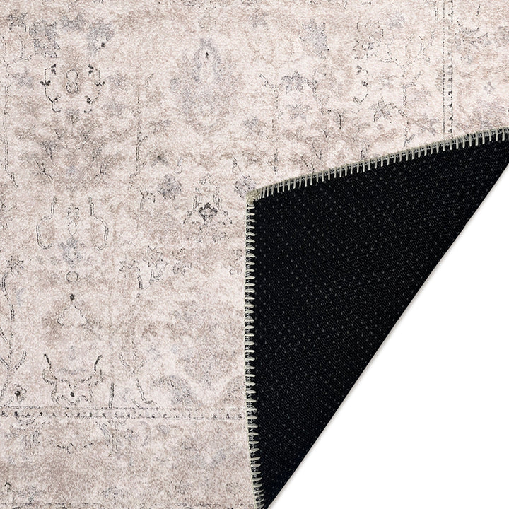 Machine Washable Ivory Traditional style Cotton Rug - The Rug Decor