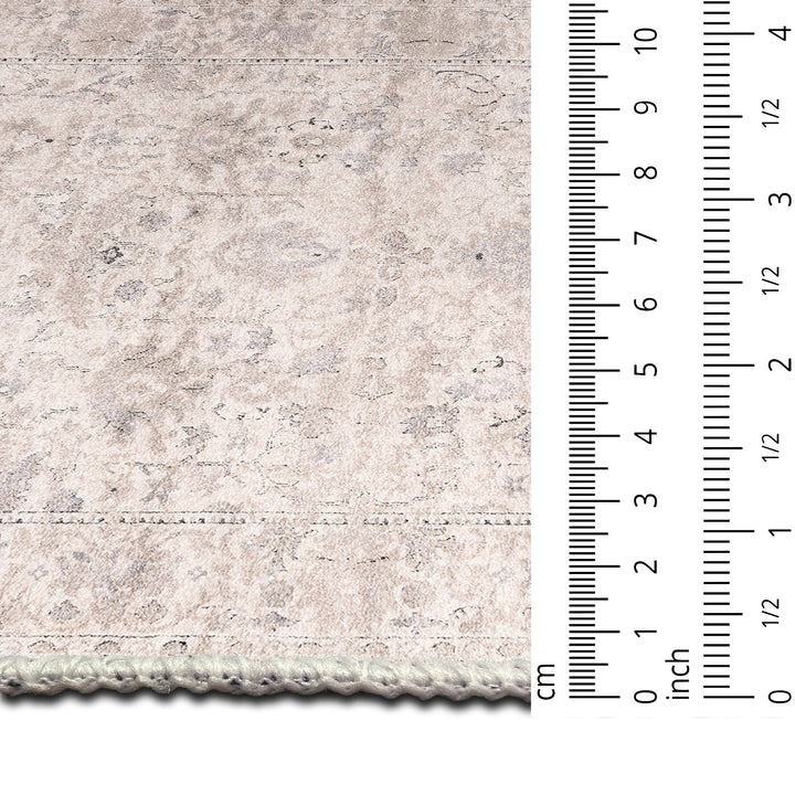 Machine Washable Ivory Traditional style Cotton Rug - The Rug Decor