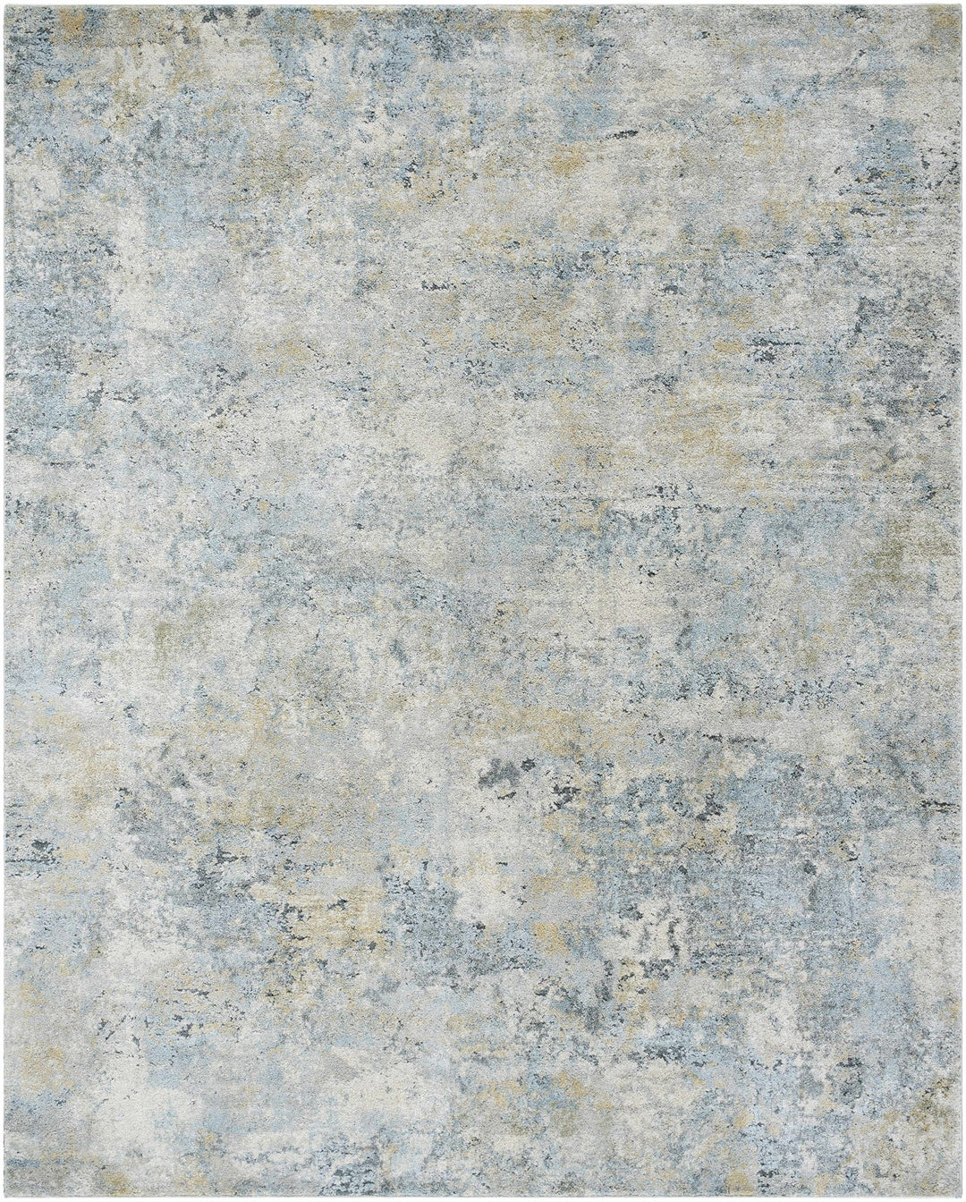 Machine Woven Beige And Blue Modern Abstract Style Rug - The Rug Decor