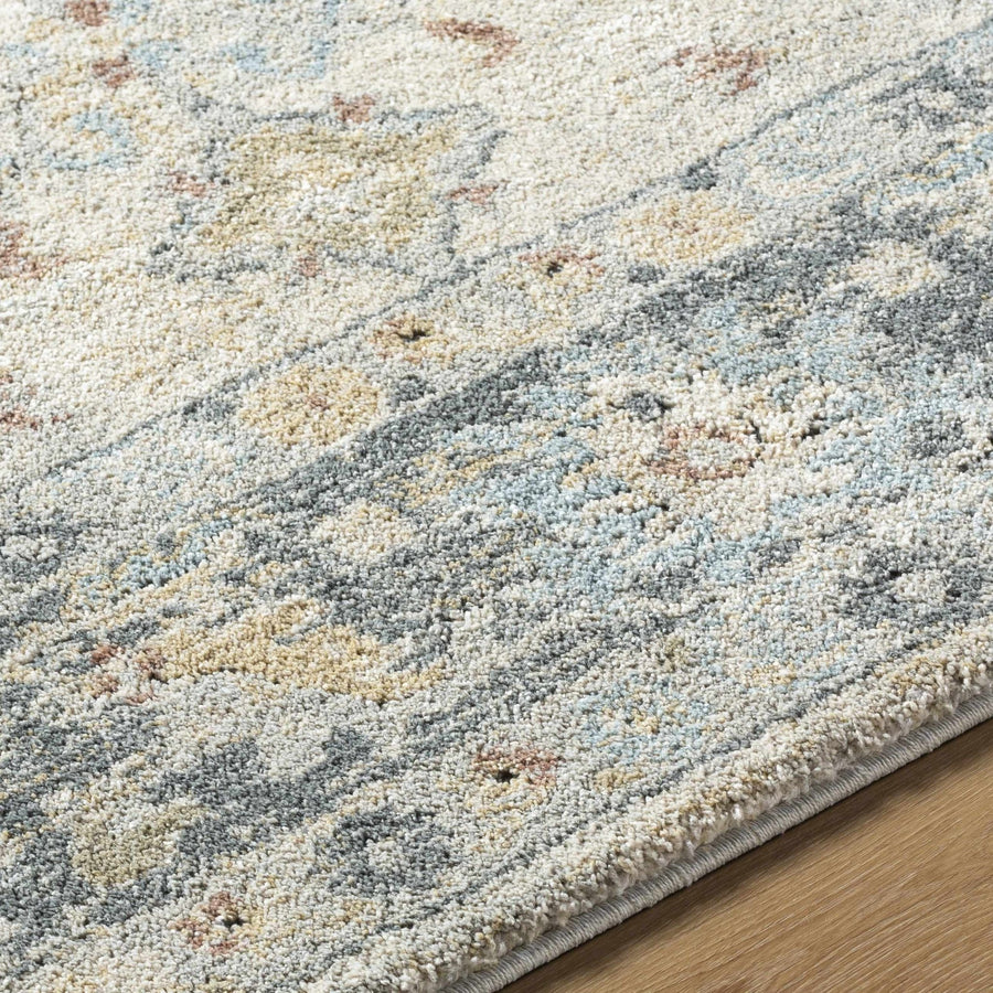 Machine Woven Beige And Gray Traditional Style Area Rug - The Rug Decor