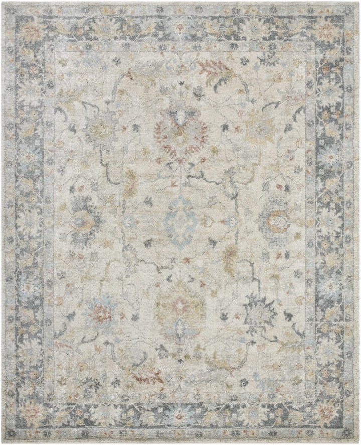 Machine Woven Beige And Gray Traditional Style Area Rug - The Rug Decor