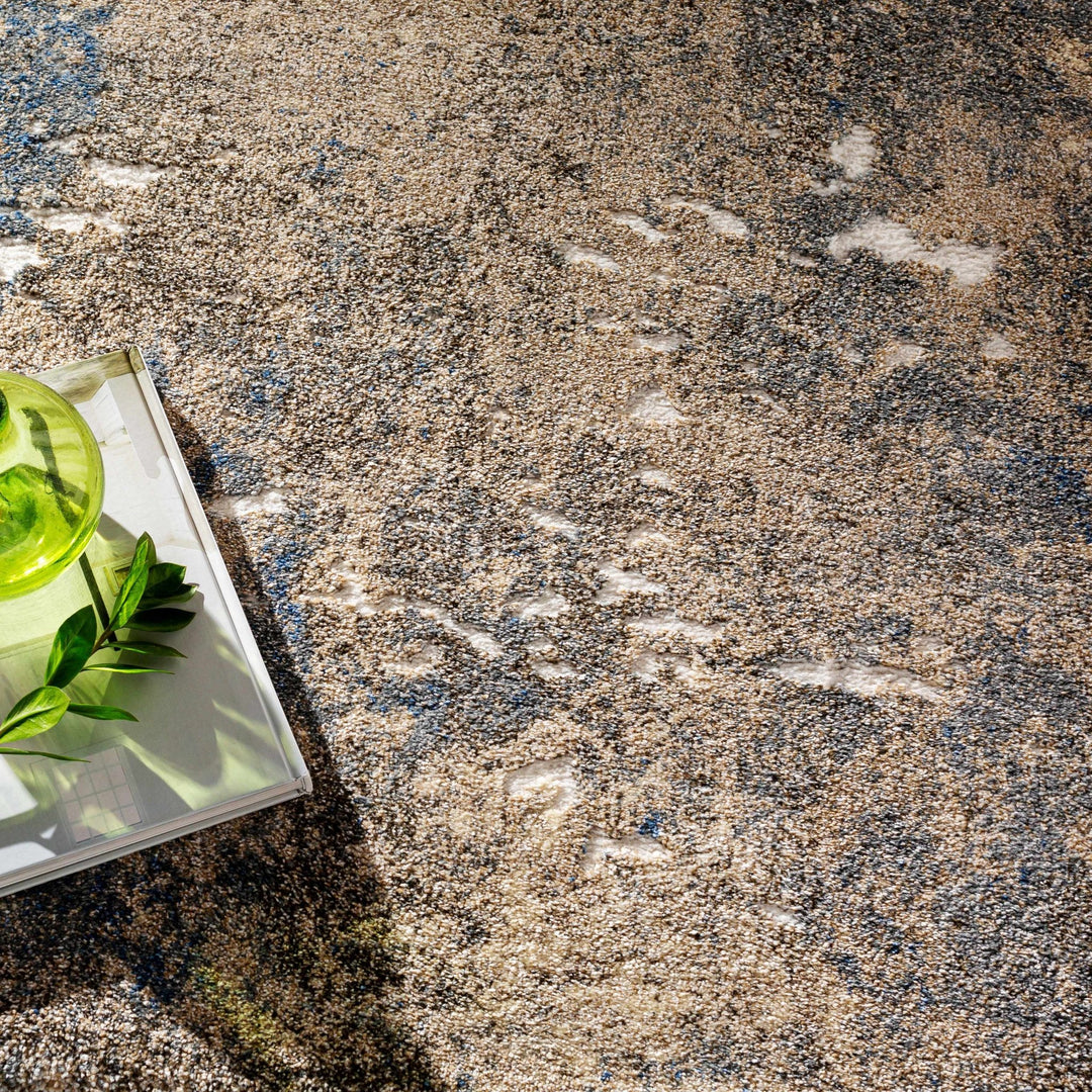 Machine Woven Beige Contemporary Style Rug - The Rug Decor