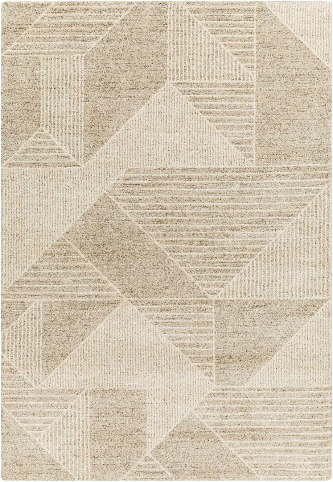 Machine Woven Beige Contemporary Style Rug - The Rug Decor