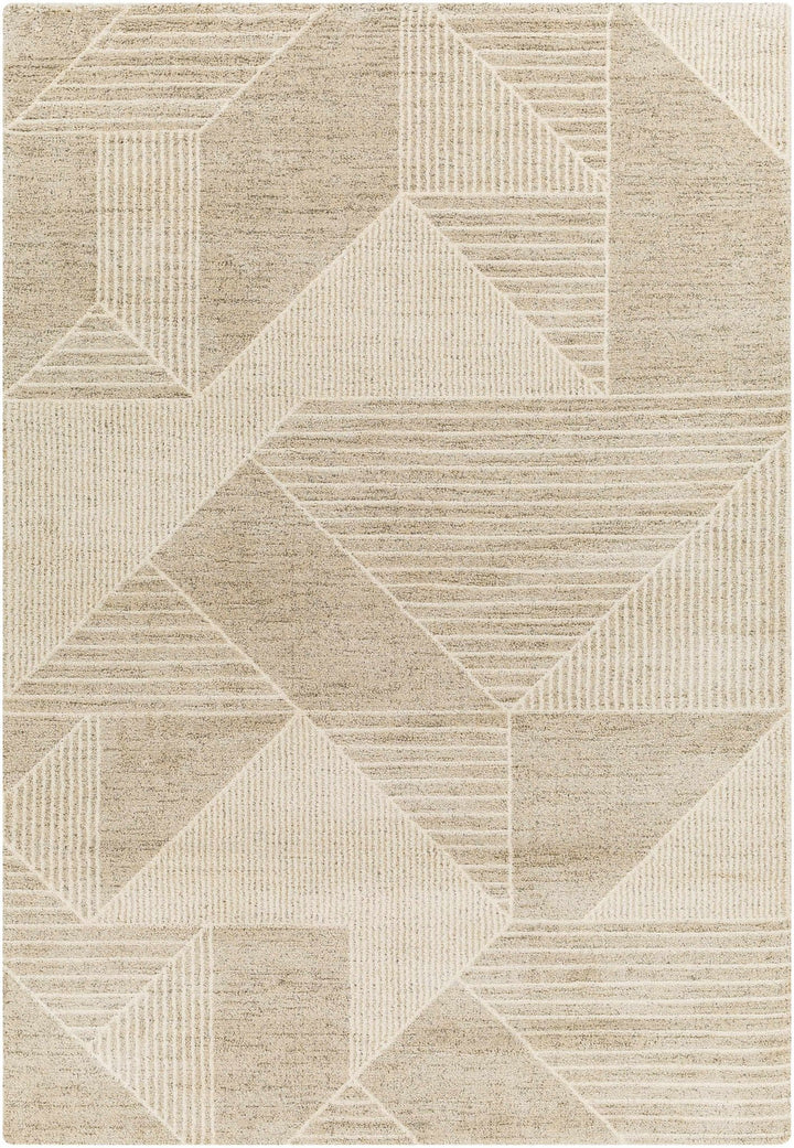Machine Woven Beige Contemporary Style Rug - The Rug Decor