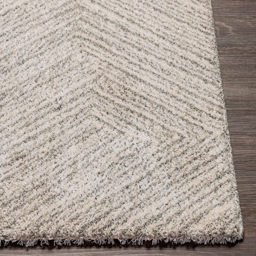 Machine Woven Cream And Beige Contemporary Style Rug - The Rug Decor