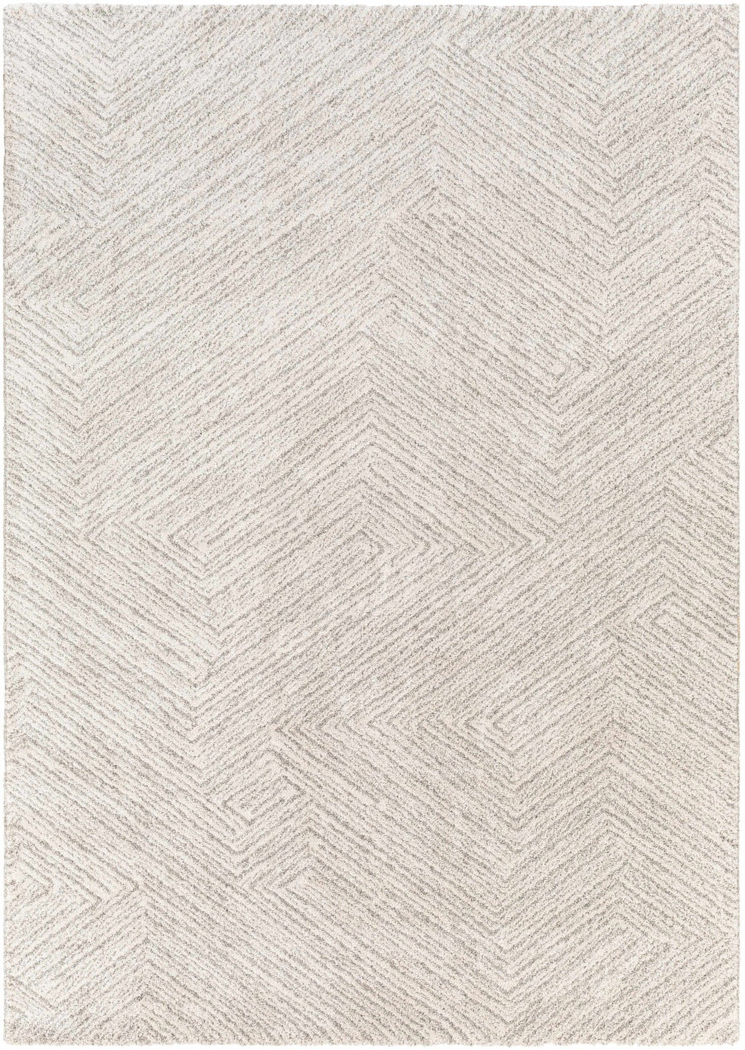 Machine Woven Cream And Beige Contemporary Style Rug - The Rug Decor