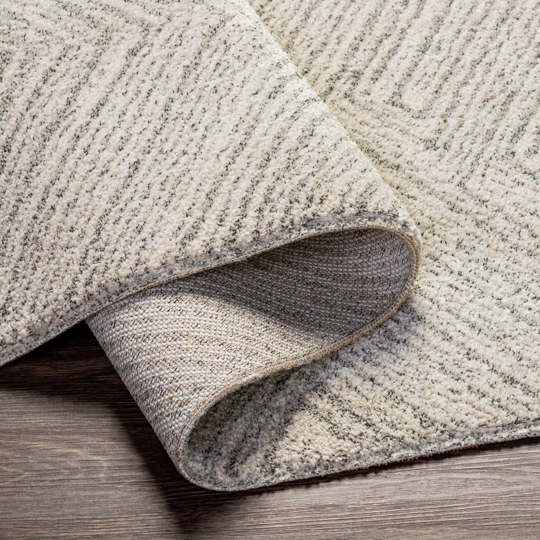 Machine Woven Cream And Beige Contemporary Style Rug - The Rug Decor