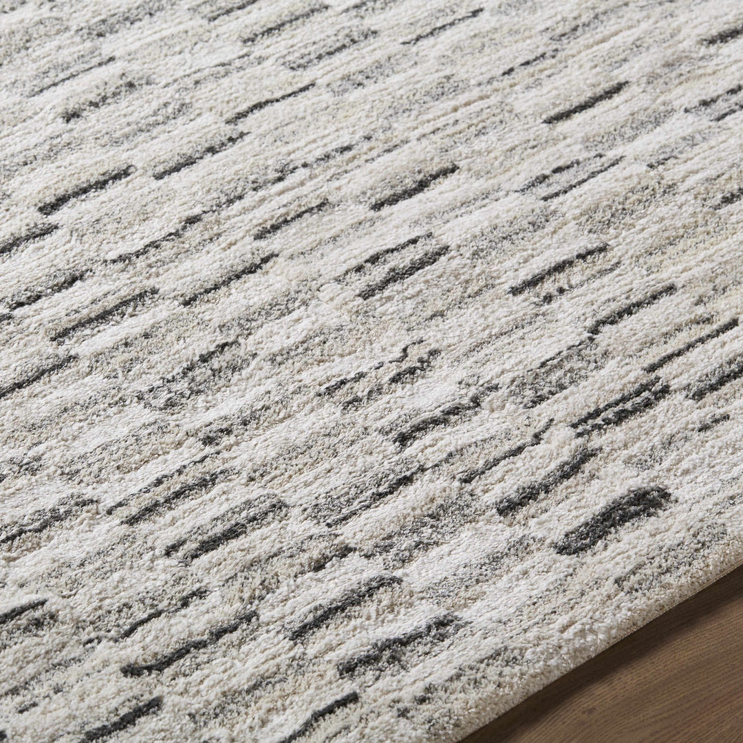 Machine Woven Cream And White Contemporary Style Rug - The Rug Decor